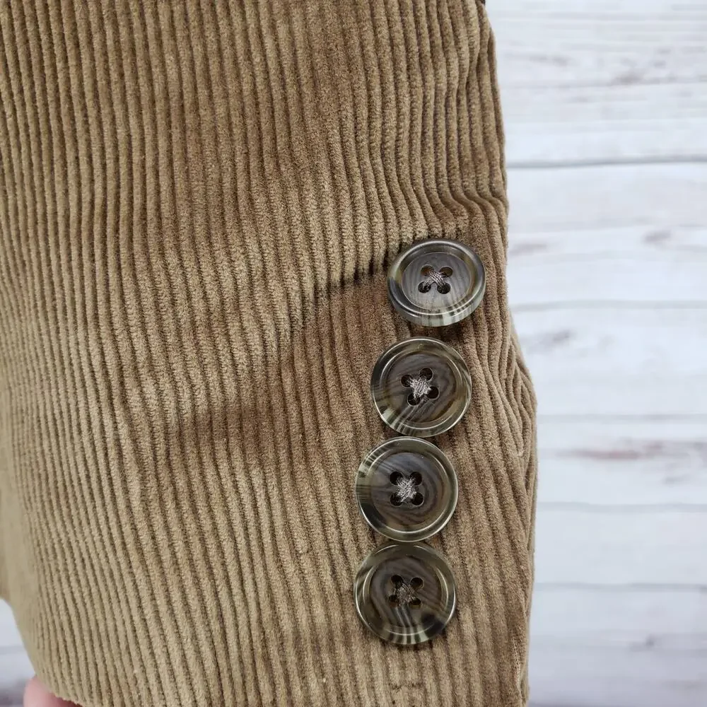 Saddlebred Men's Brown Cotton Corduroy Elbow Patch Sportscoat Size 50R